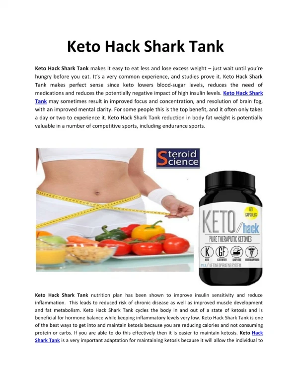 Keto Hack Shark Tank