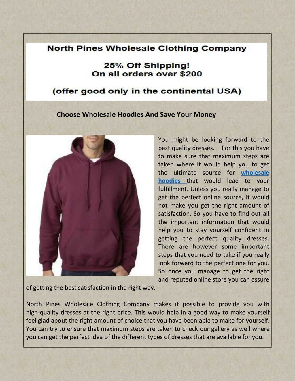 choose wholesale hoodies and save your money