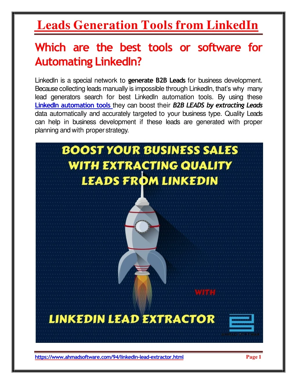 leads generation tools from linkedin