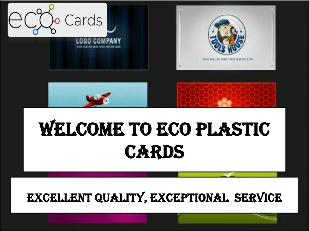 welcome to eco plastic cards