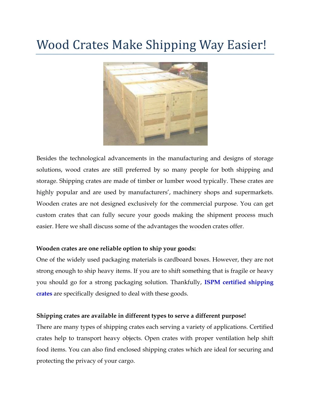 wood crates make shipping way easier