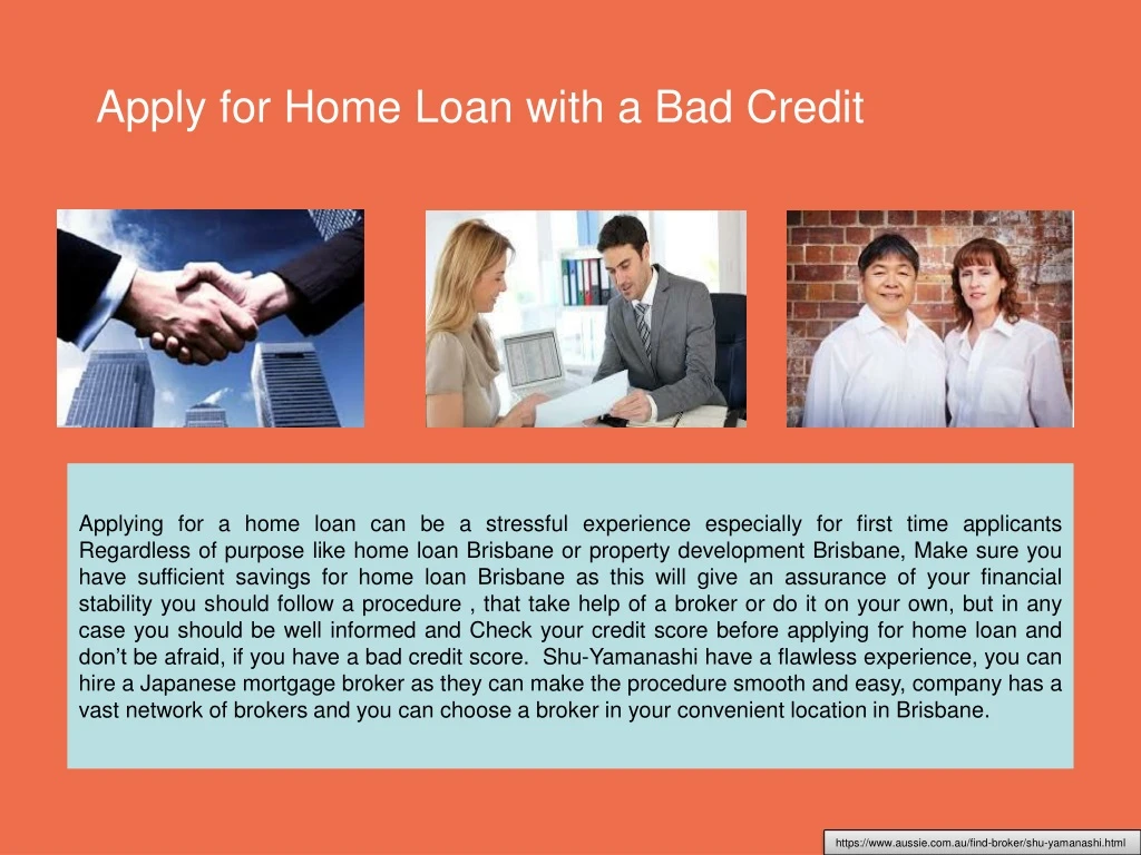 apply for home loan with a bad credit