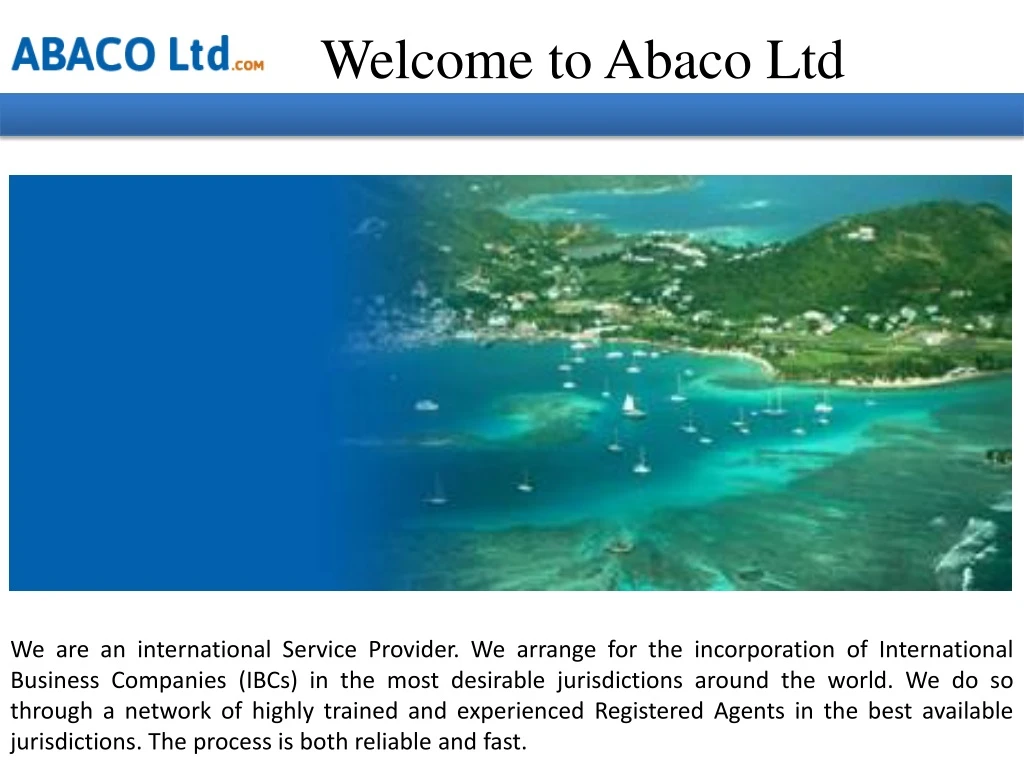 welcome to abaco ltd