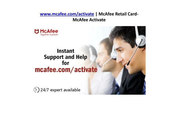McAfee Activate | Download, Install and Activate McAfee - mcafee.com/activate