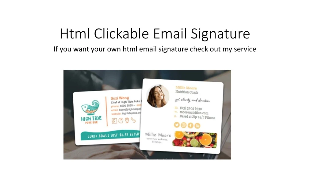 html clickable email signature
