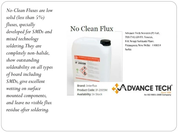 Best No Clean Flux Supplier in Delhi India