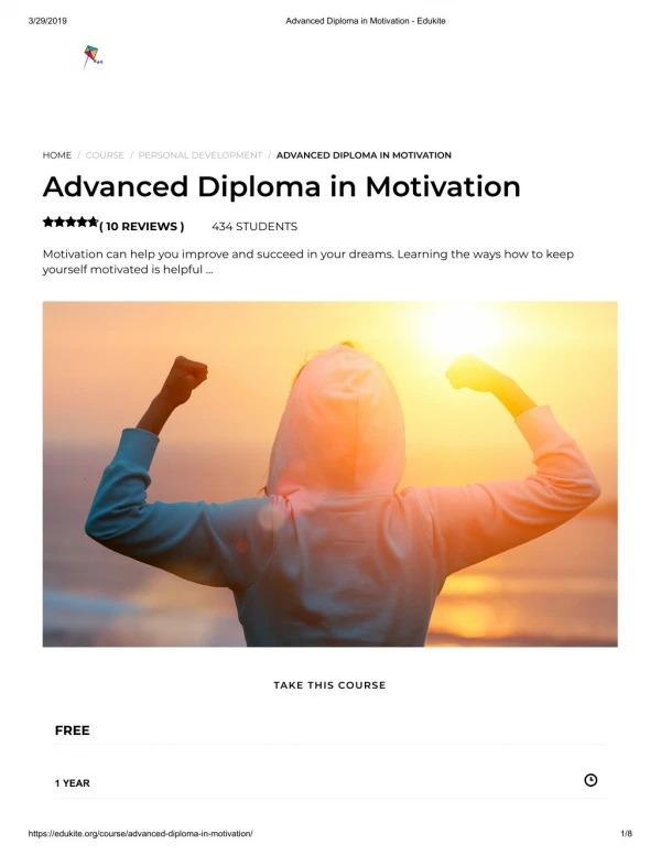 Advanced Diploma in Motivation - Edukite