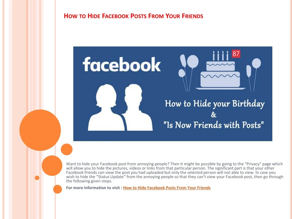 how to hide facebook posts from your friends