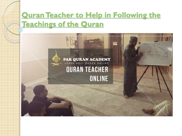 Quran Teacher Online