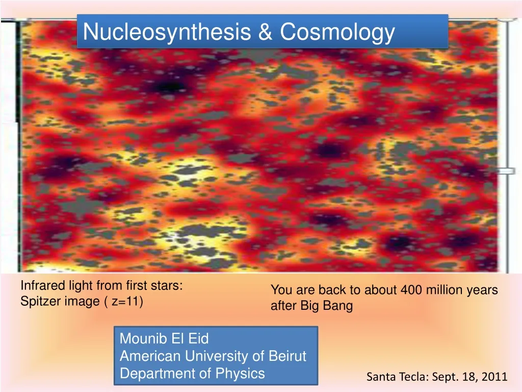 nucleosynthesis cosmology