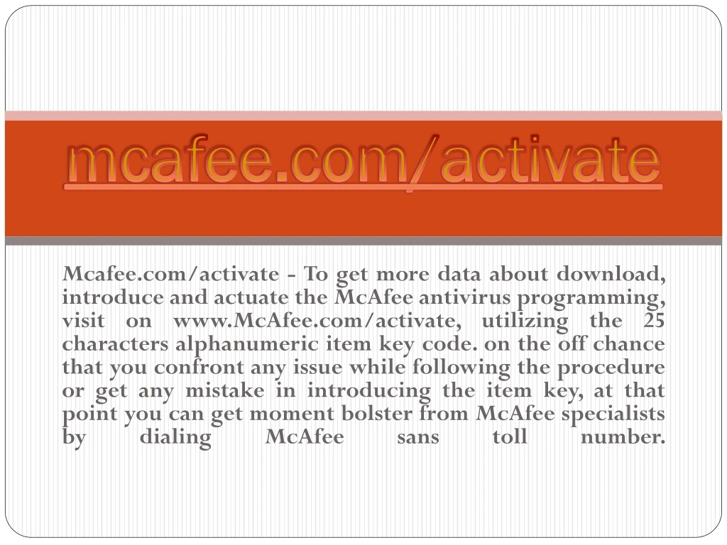 mcafee com activate