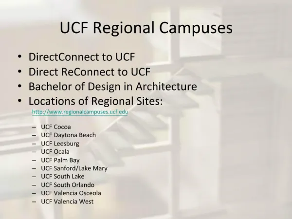 UCF Regional Campuses