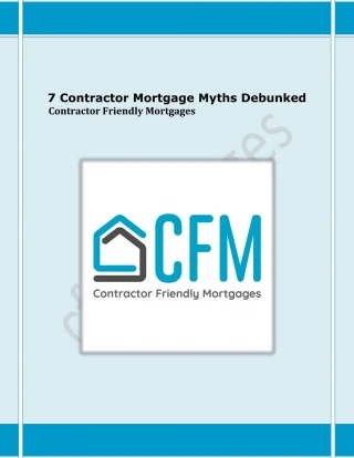 7 contractor mortgage myths debunked
