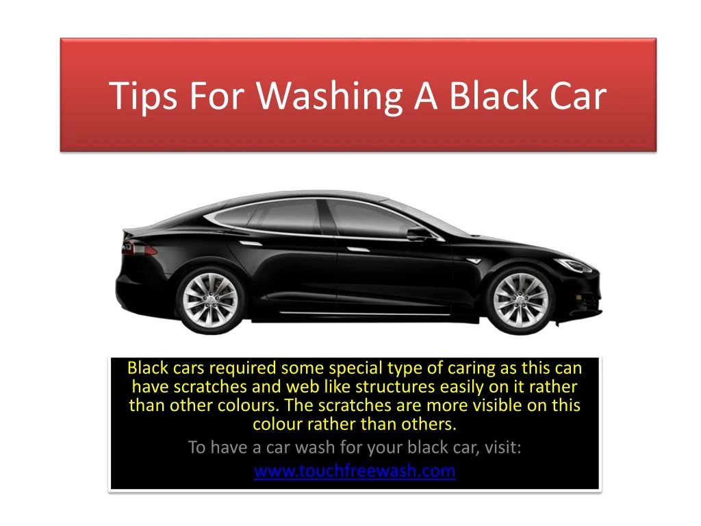 tips for washing a black car