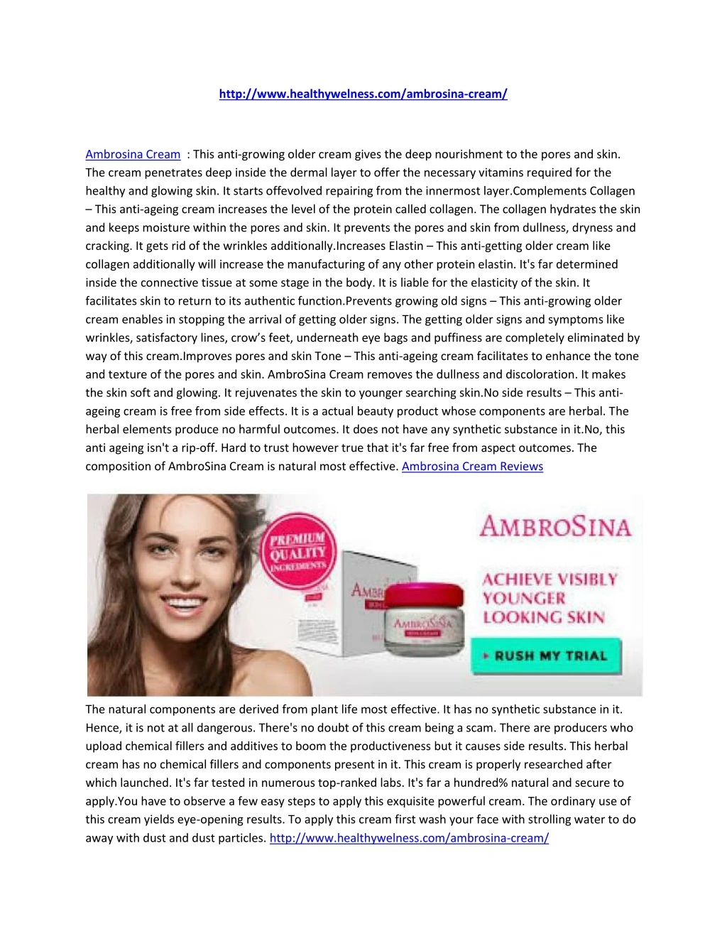 http www healthywelness com ambrosina cream