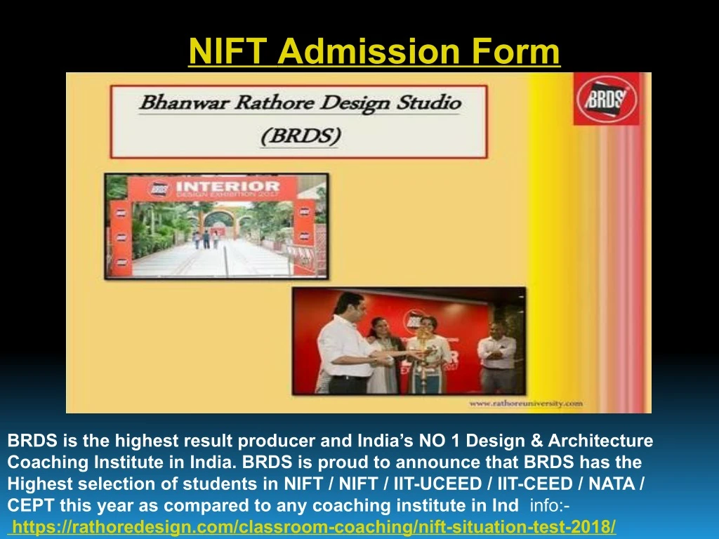 nift admission form
