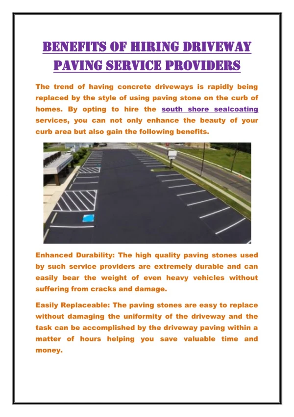 Benefits of Hiring Driveway Paving Service Providers
