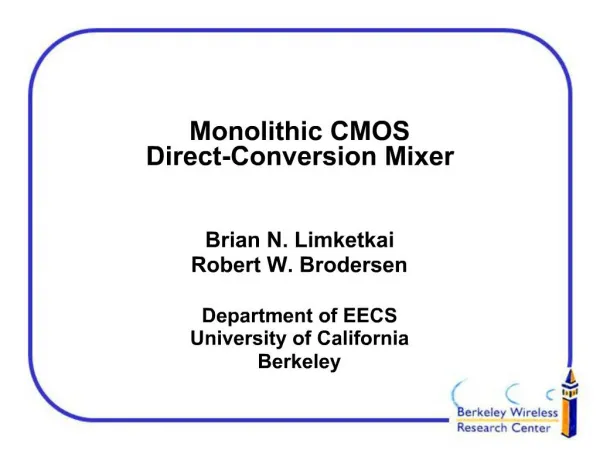 Monolithic CMOS Direct-Conversion Mixer