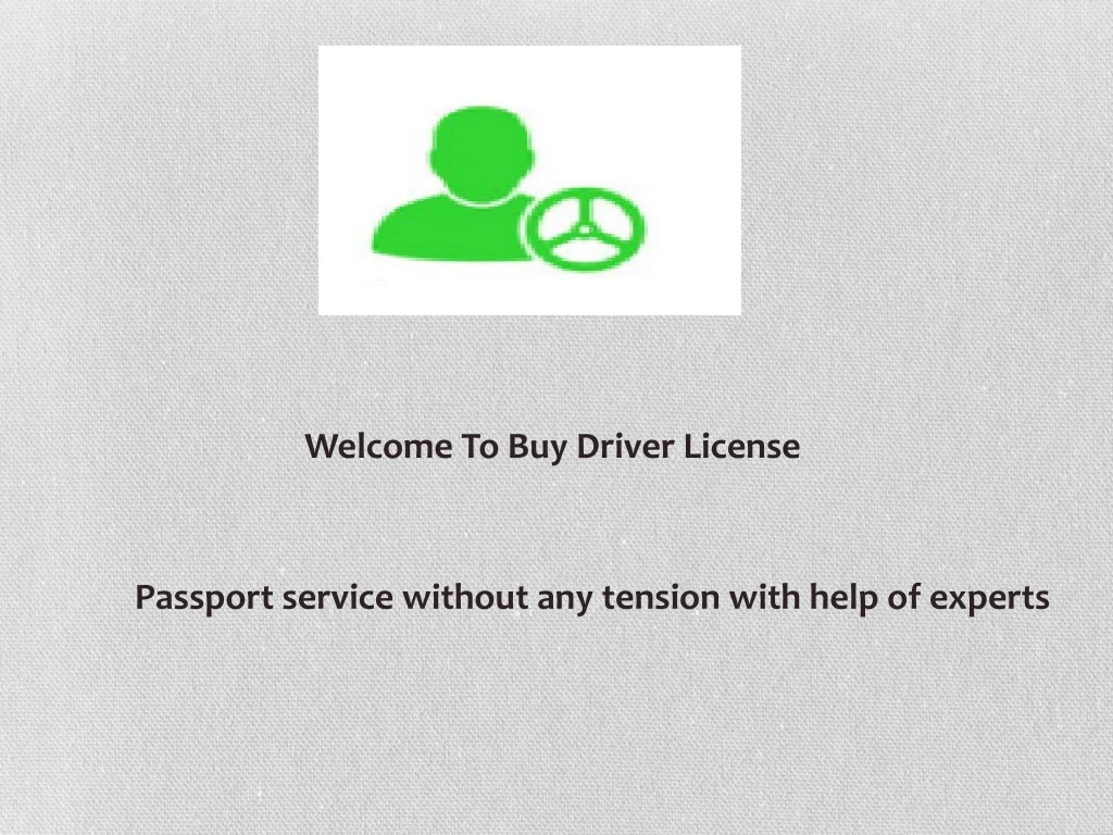 welcome to buy driver license