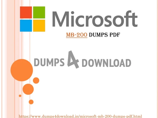 Free MB-200 Exam Dumps - Microsoft MB-200 Exam Questions | Dumps4download.in
