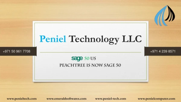 Sage 50 us Dealer Dubai,UAE - Peniel Technology LLC