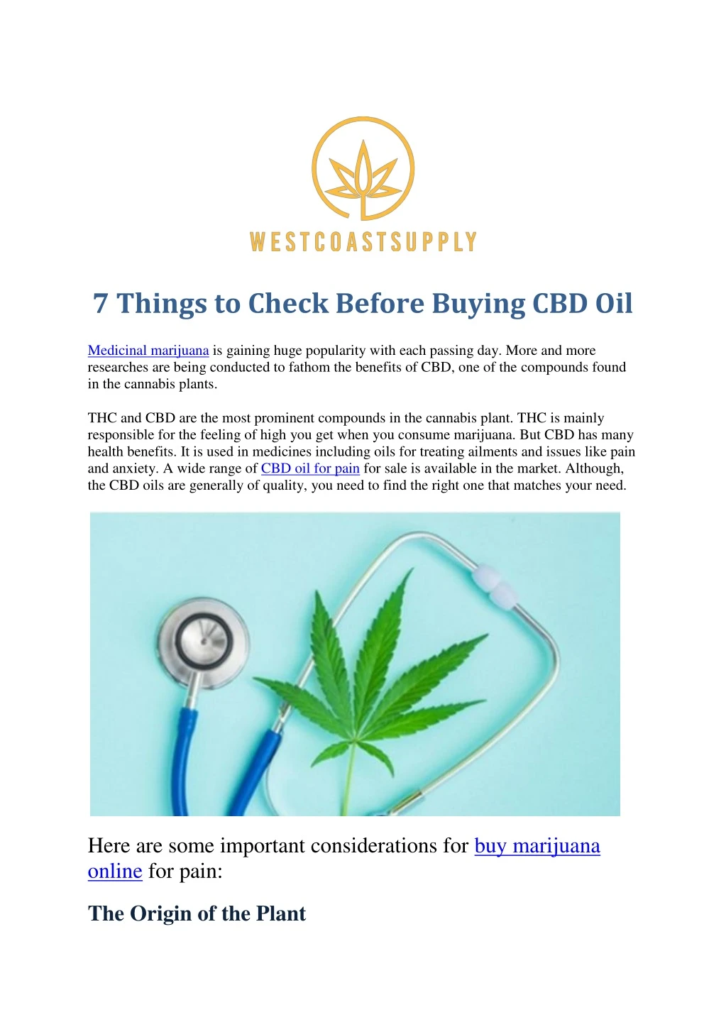 7 things to check before buying cbd oil
