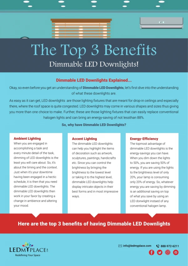 The Top 3 Benefits Of Dimmable LED Downlights