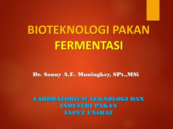 b ioteknologi pakan fermentasi