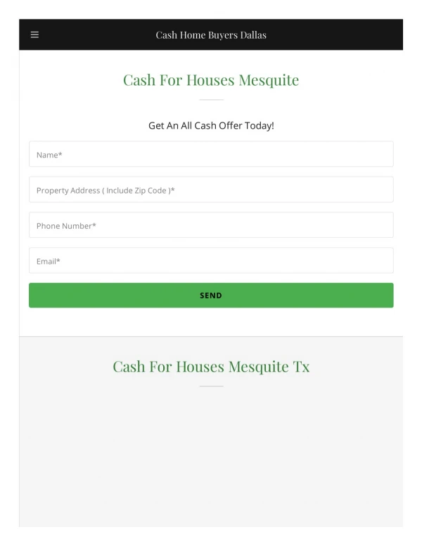 Cash For Houses Mesquite