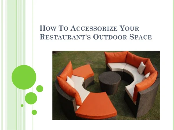 How To Accessorize Your Restaurant's Outdoor Space