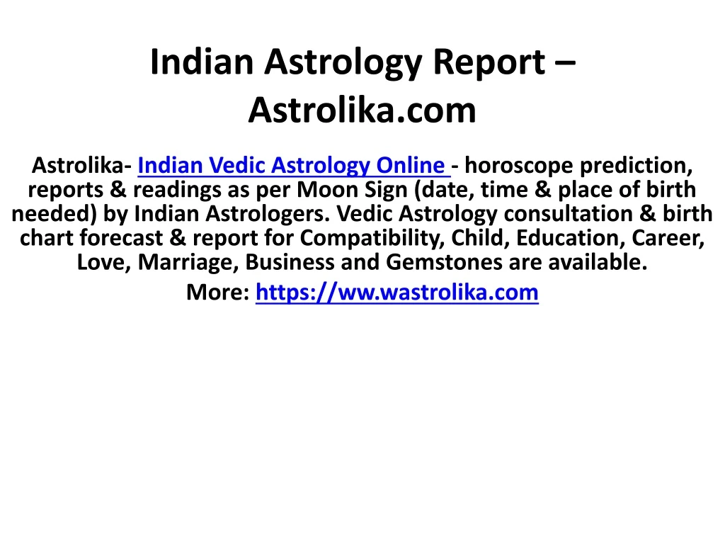 indian astrology report astrolika com