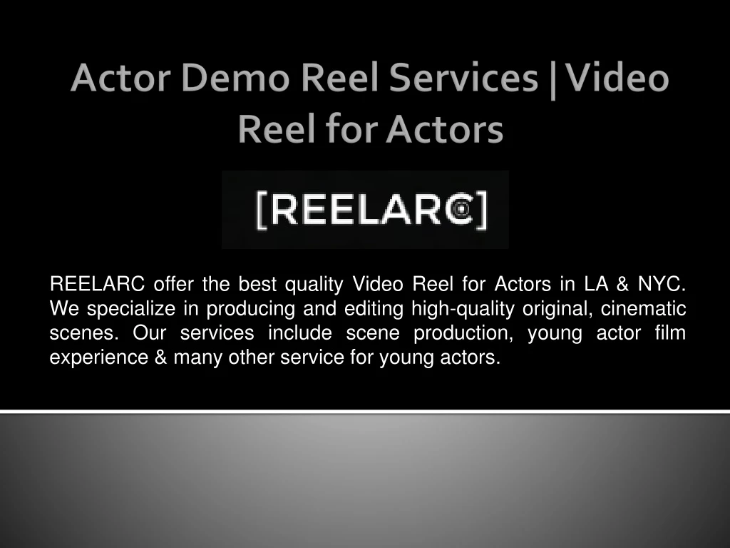 actor demo reel services video reel for actors