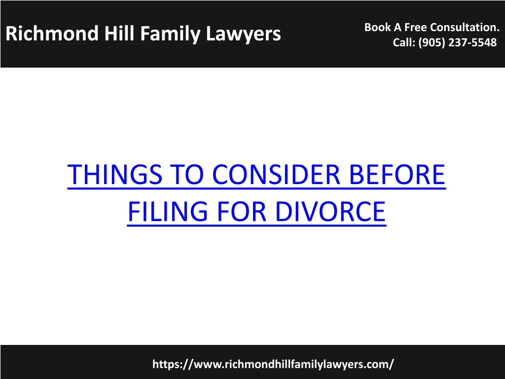 things to consider before filing for divorce