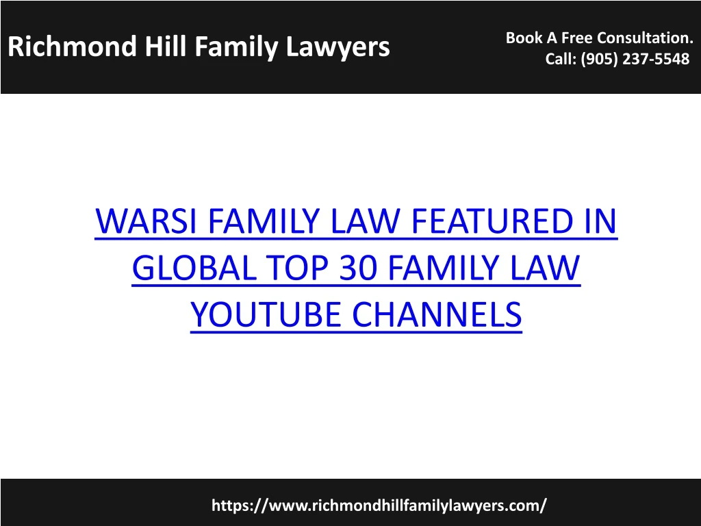 warsi family law featured in global top 30 family law youtube channels