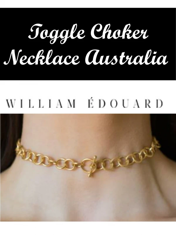 Toggle Choker Necklace Australia