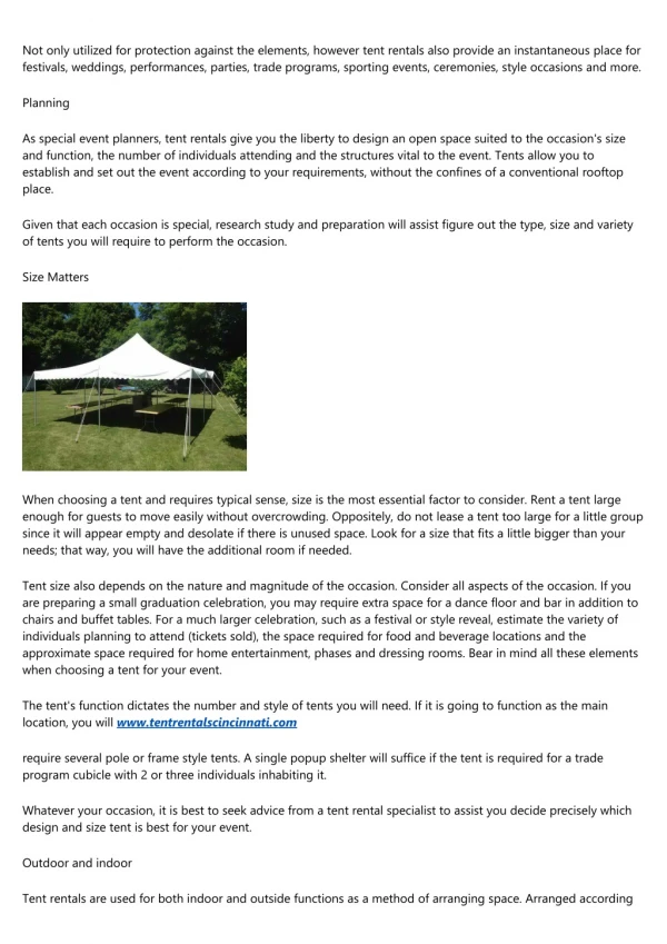 Tent Rentals Deal Great Shelter For Your Guests!