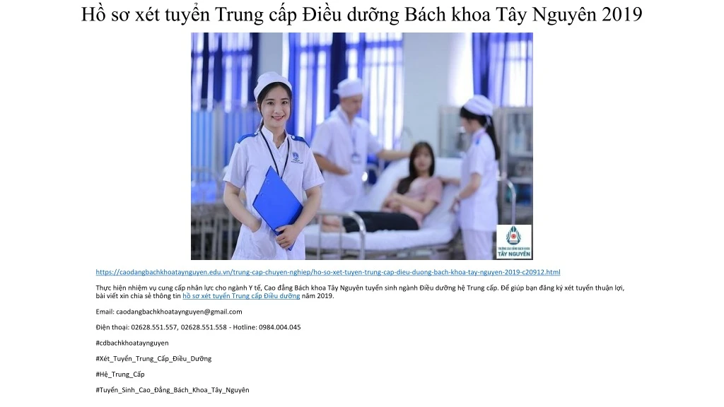 h s x t tuy n trung c p i u d ng b ch khoa t y nguy n 2019