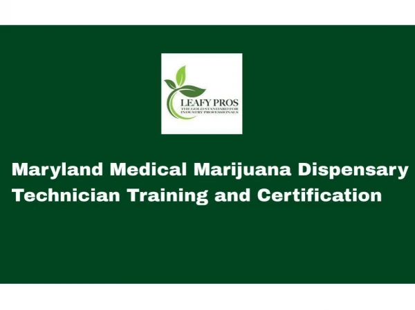 Best Medical Marijuana Budtender Training Technician