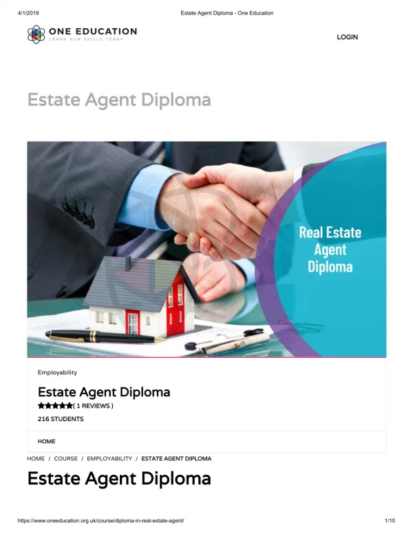 Estate Agent Diploma - CPD Accredited