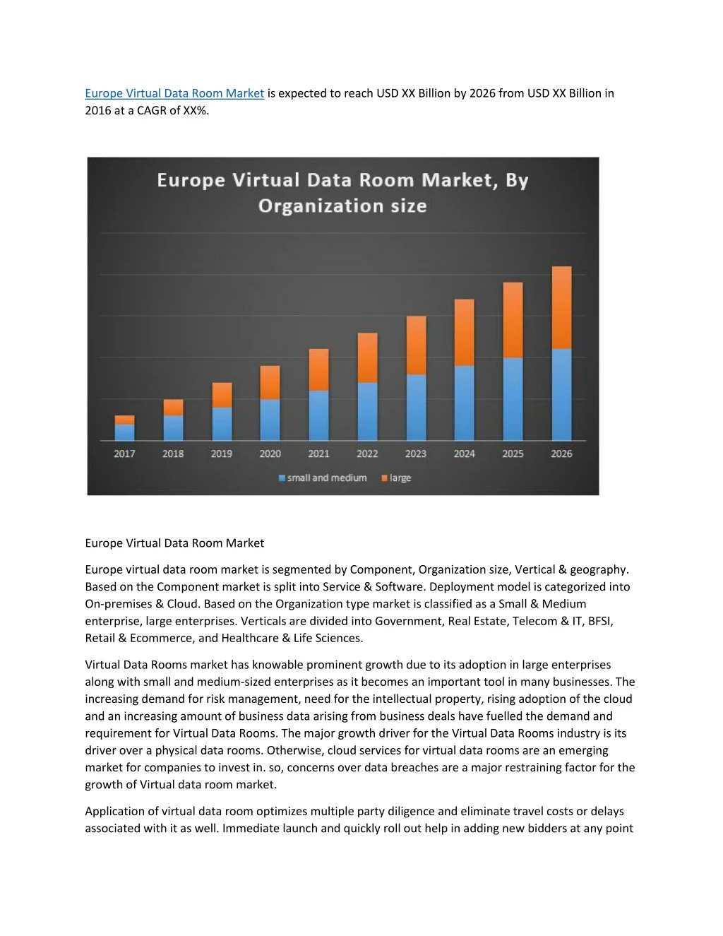 europe virtual data room market is expected
