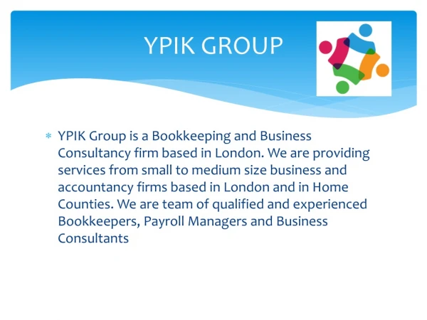 Bookkeeping Services London | YPIK Group