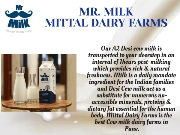 Buy Pure and Fresh A2 Desi Cow Milk in Pune