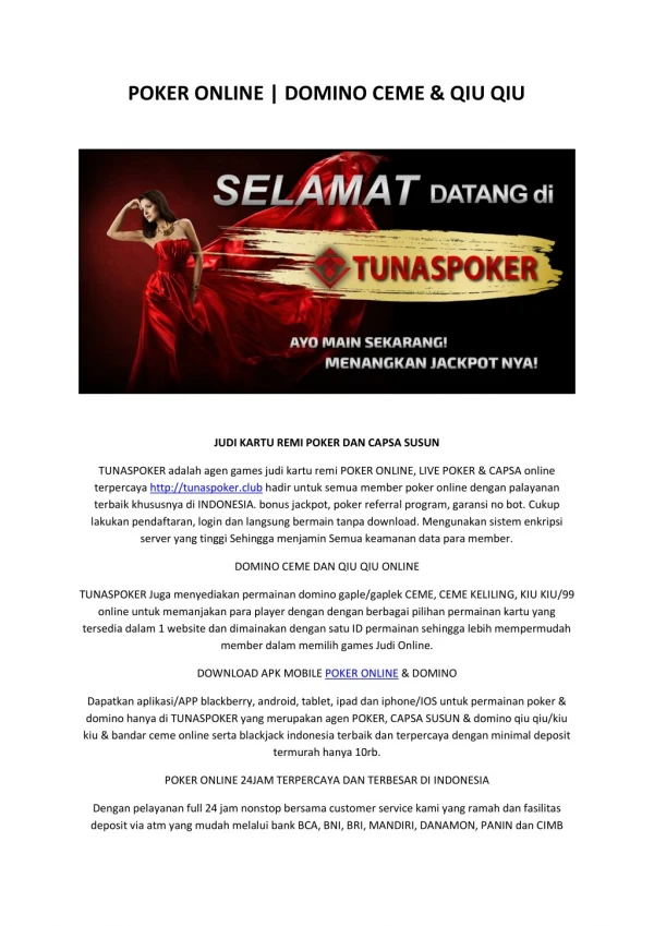 Agen Poker Online Terpercaya di Indonesia