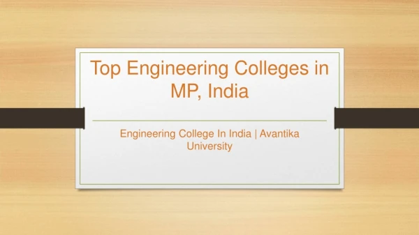Top Engineering Colleges in MP, India - Best Engineering Courses in Madhya Pradesh - Avantika University