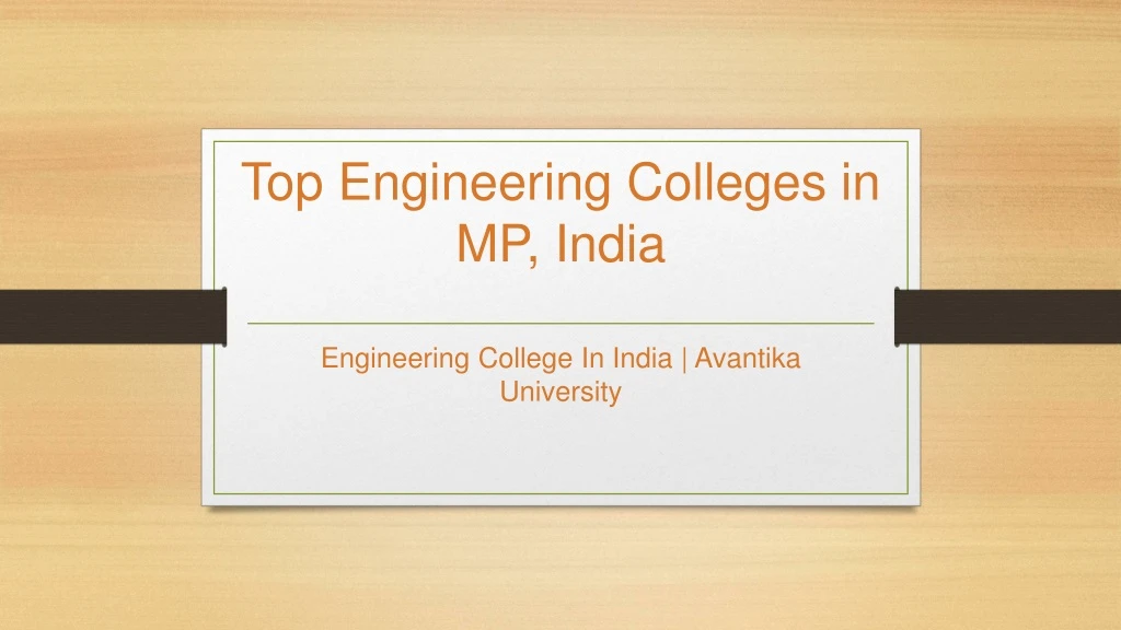 top engineering colleges in mp india