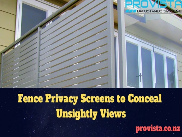 Fence Privacy Screens to Conceal Unsightly Views