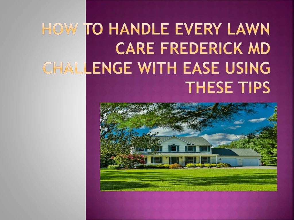 how to handle every lawn care frederick md challenge with ease using these tips