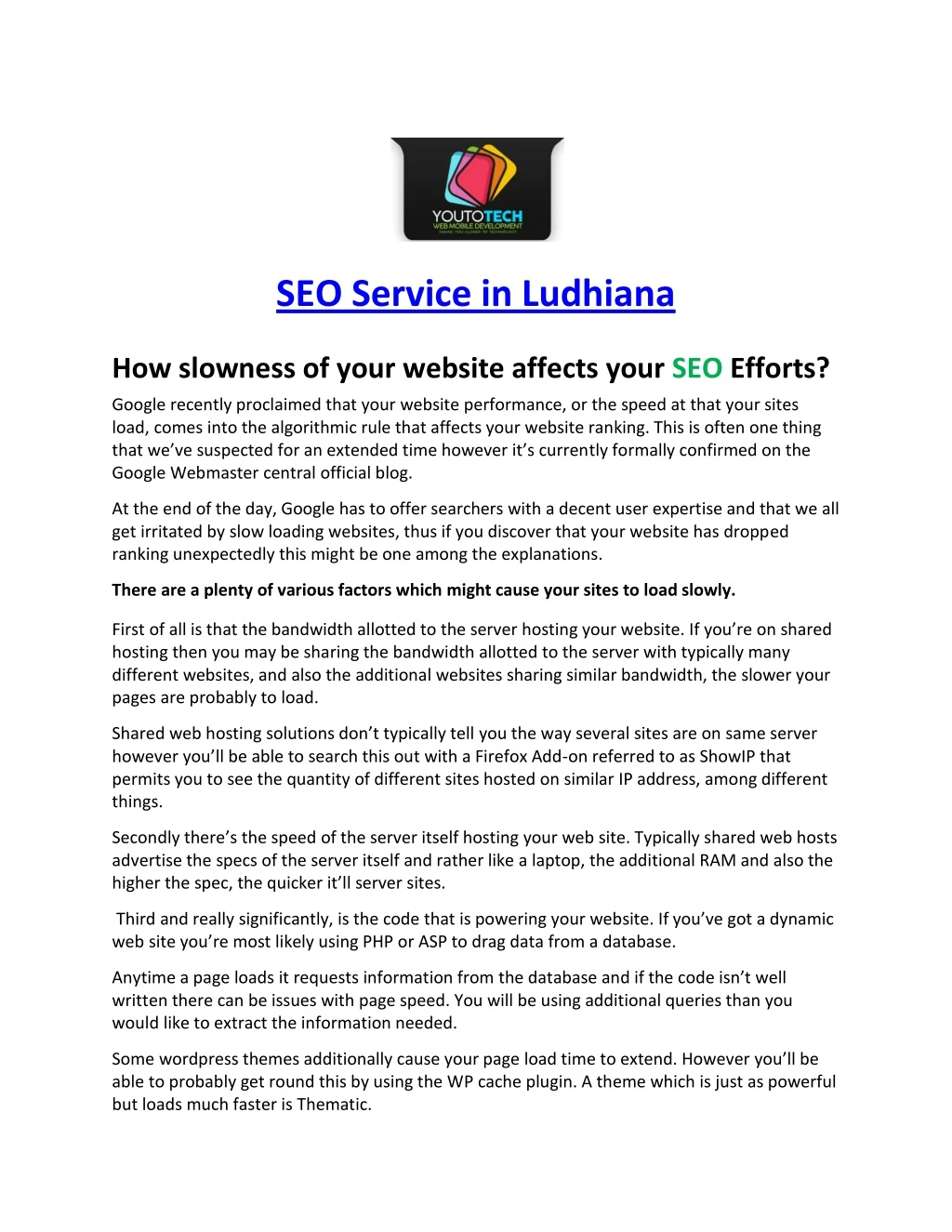 seo service in ludhiana