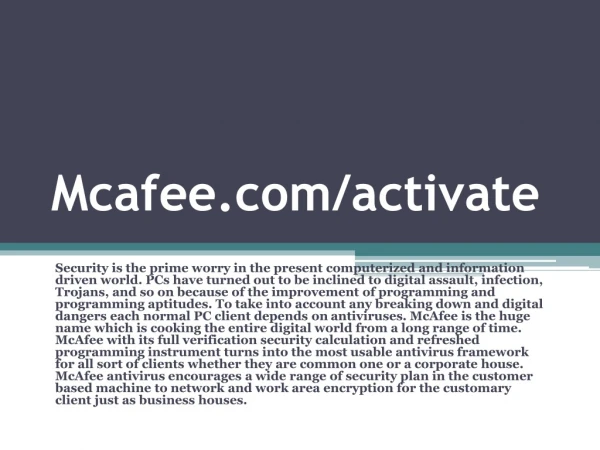 mcafee com activate