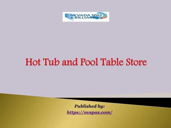 Hot Tub and Pool Table Store